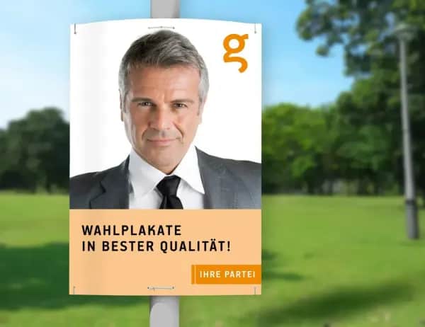 Hohlkammerplakate für Wahlen gestalten und drucken
