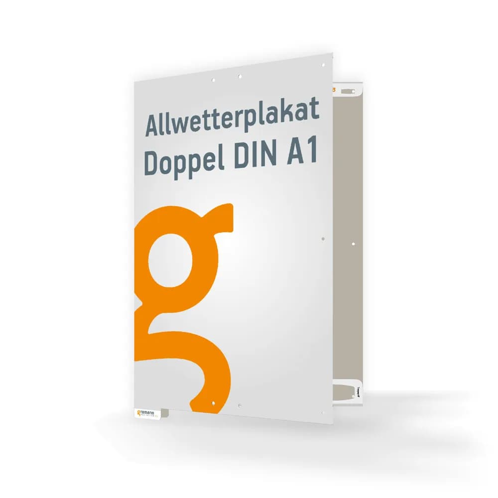 Allwetterdoppelplakat DIN A1 Outdoorplakat Veranstaltungsplakat