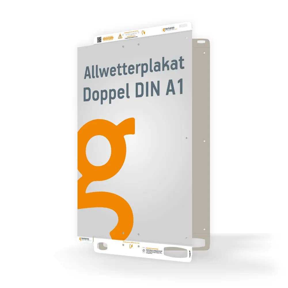 Allwetterdoppelplakat DIN A1 Outdoorplakat Veranstaltungsplakat