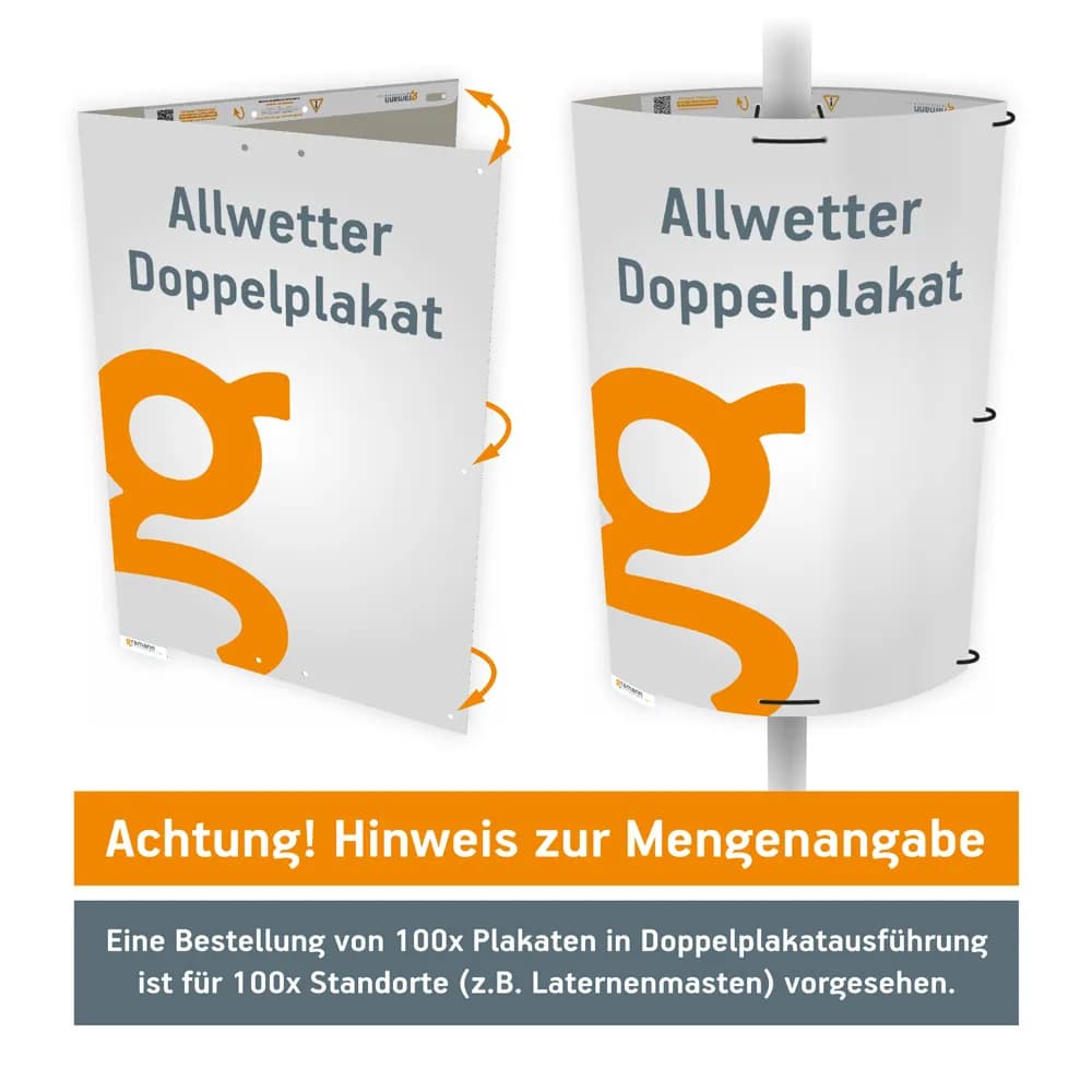 Allwetterdoppelplakat DIN A1 Outdoorplakat Veranstaltungsplakat