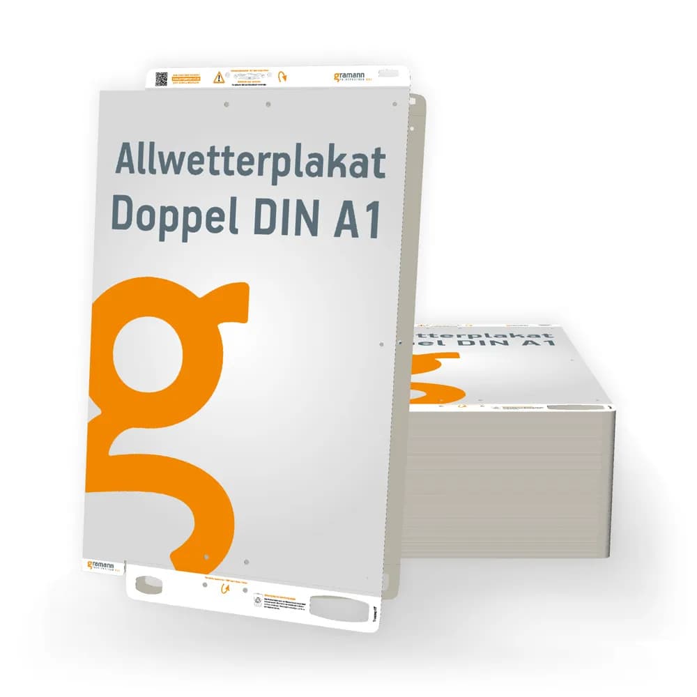 Allwetterdoppelplakat DIN A1 Outdoorplakat Veranstaltungsplakat